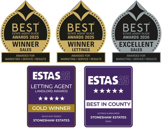 <p><span style="color:hsl(190,100%,44%);font-family:Figtree, Arial, Helvetica, sans-serif;font-size:18px;"><strong>RECOGNISED FOR EXELLENCE</strong></span><span style="color:hsl(190,100%,44%);">&nbsp;</span></p> <p><span style="color:hsl(207,100%,24%);">Stoneshaw Estates have been named as <strong>one of the very best Estate &amp; Letting </strong>estate agents in the UK.</span></p>